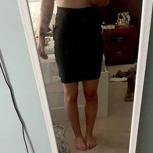 SO brand black body con skirt